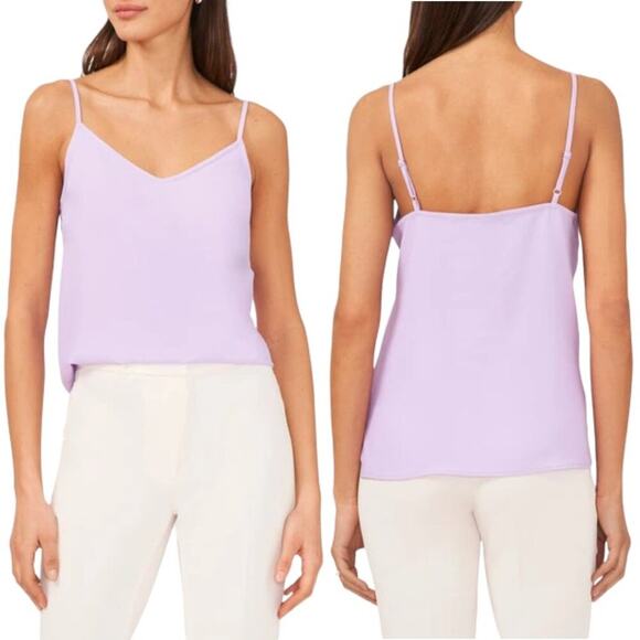 Halogen V-neck Woven Camisole Purple Size Small NWOT $39 MSRP - Picture 1 of 8